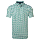 FootJoy Surfs Up Print Lisle Polo - Field Green