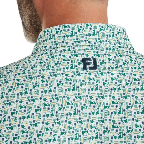 FootJoy Surfs Up Print Lisle Polo - Field Green