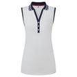 Footjoy Contrast Rib Knit Sleeveless Polo