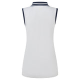 Footjoy Contrast Rib Knit Sleeveless Polo