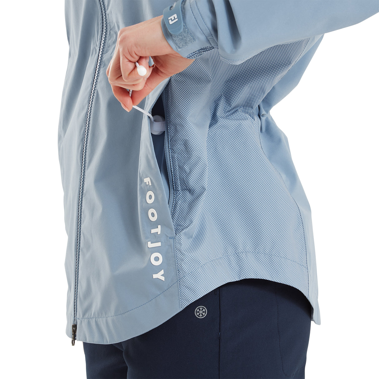 Footjoy HydroLite X Jacket, Windward Blue/Hvide prikker