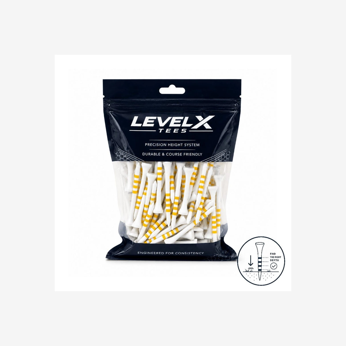 Level X Tees 70mm - 100 stk