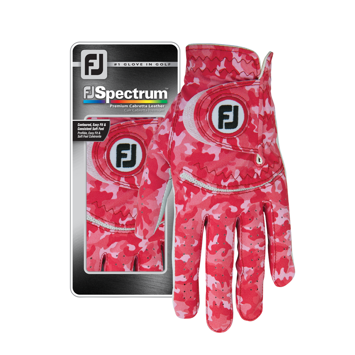 Footjoy Spectrum Dame golfhandske, rød camo
