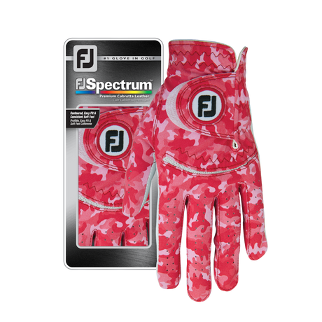 Footjoy Spectrum Dame golfhandske, rød camo