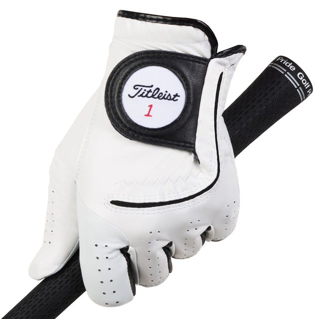 Titleist Players Flex golfhandske paa greb, Pearl