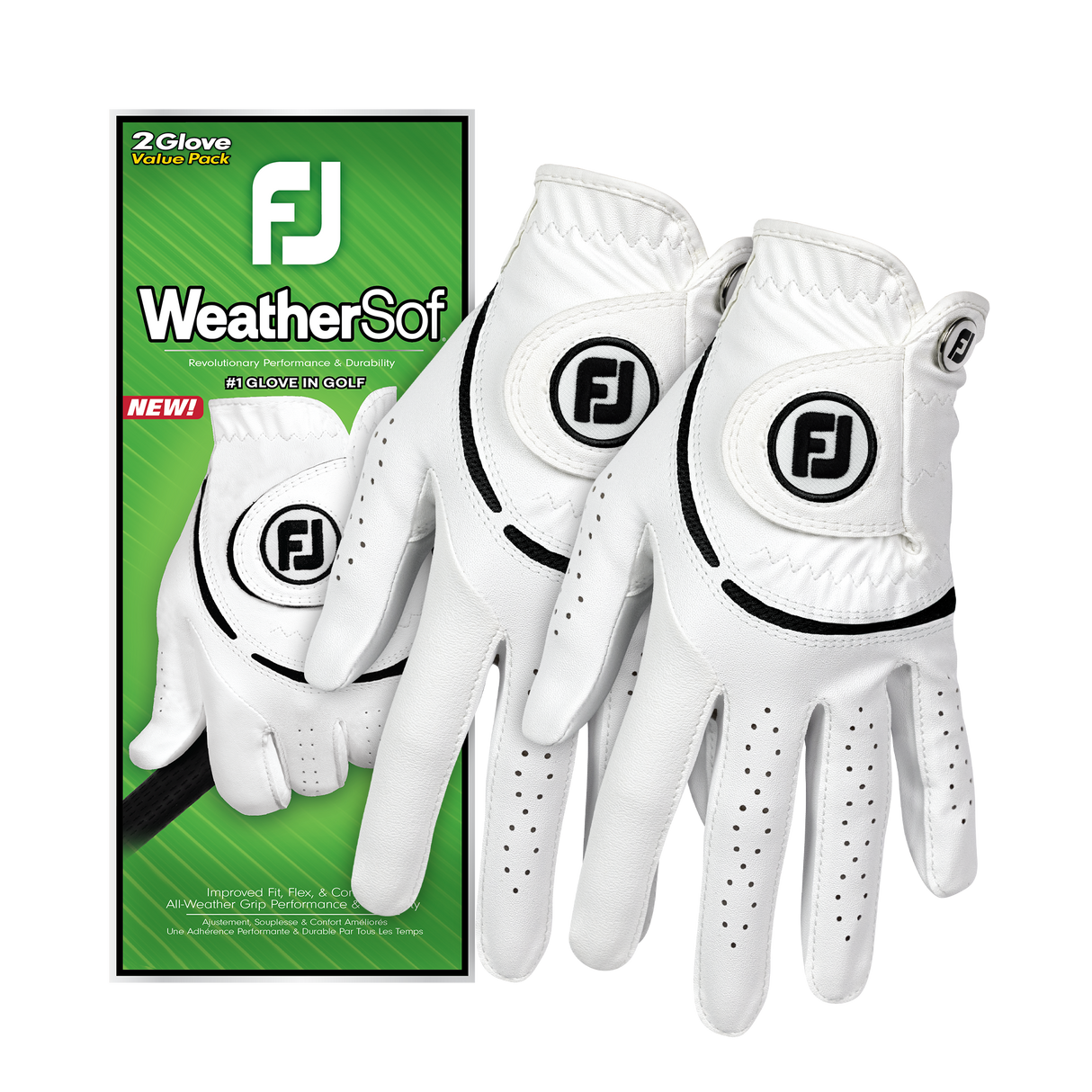 Footjoy WeatherSof Dame 2-pak golfhandske