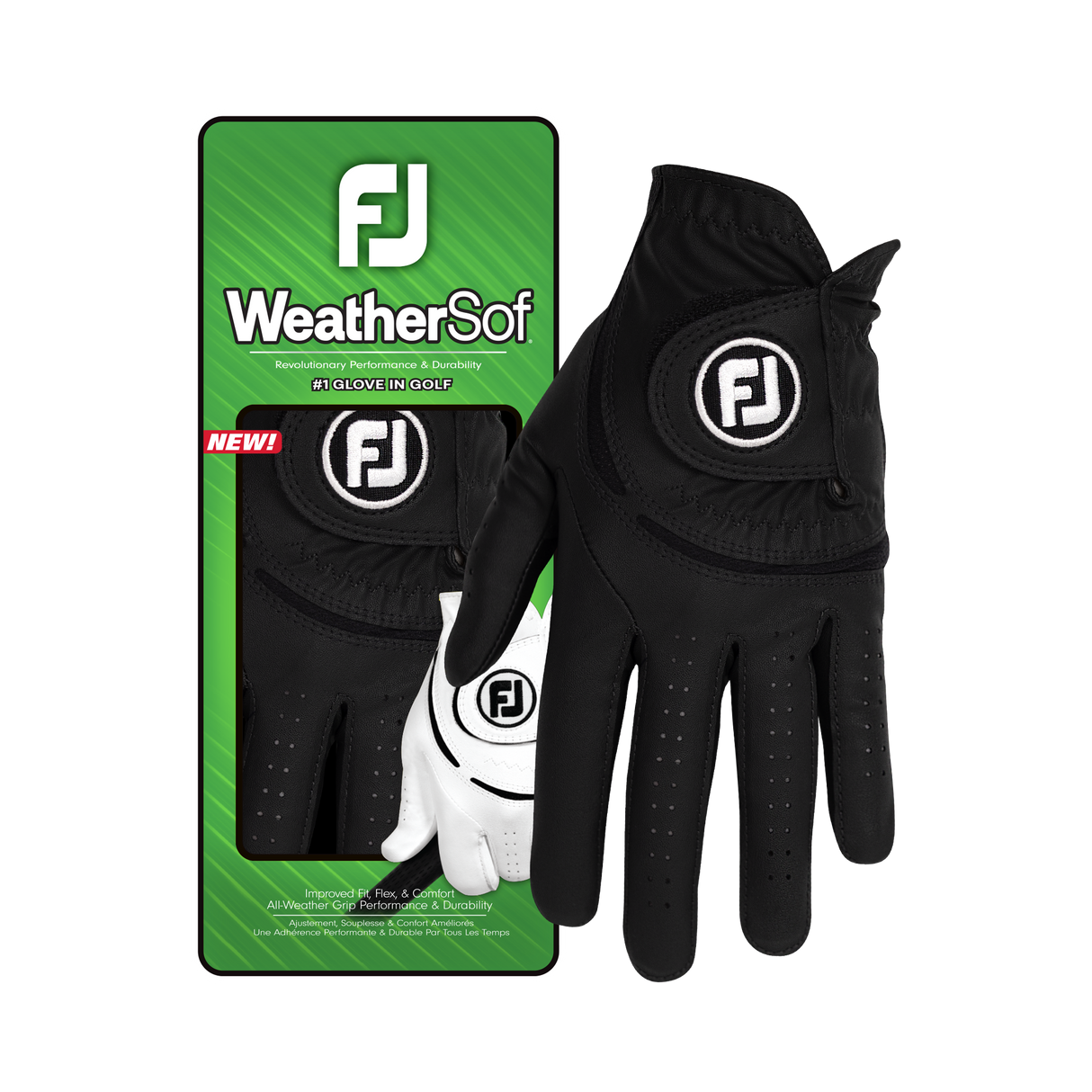 Footjoy WeatherSof Dame golfhandske, sort