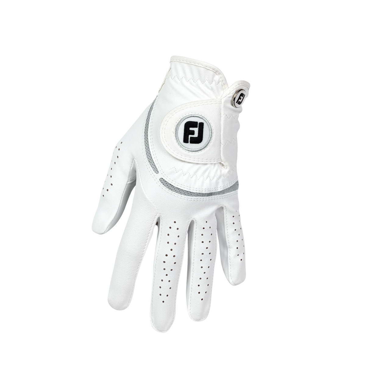 Footjoy WeatherSof Dame golfhandske, hvid / grå