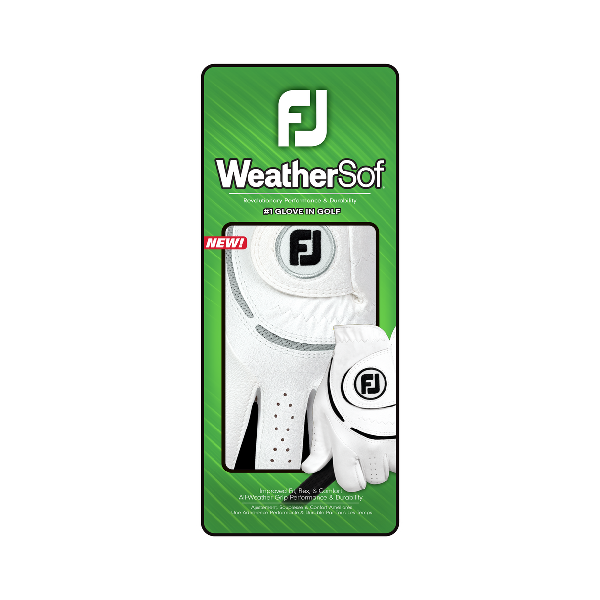 Footjoy WeatherSof Dame golfhandske, hvid / grå