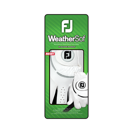 Footjoy WeatherSof Dame golfhandske, hvid / grå