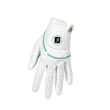 Footjoy WeatherSof Dame golfhandske, hvid / sea glass