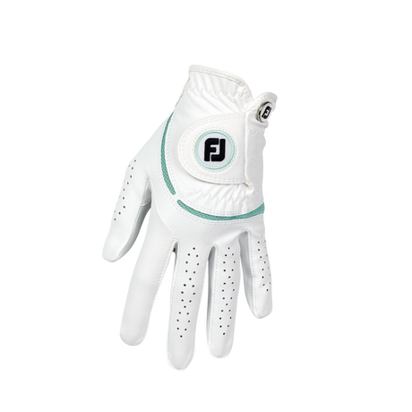 Footjoy WeatherSof Dame golfhandske, hvid / sea glass